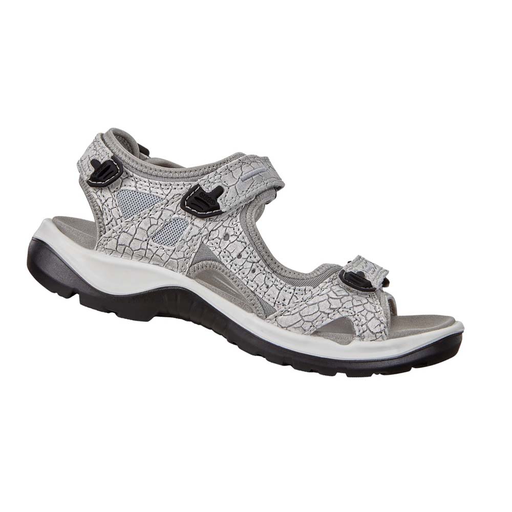 Women\'s Ecco Yucatan Sandals Silver | USA 198VRW